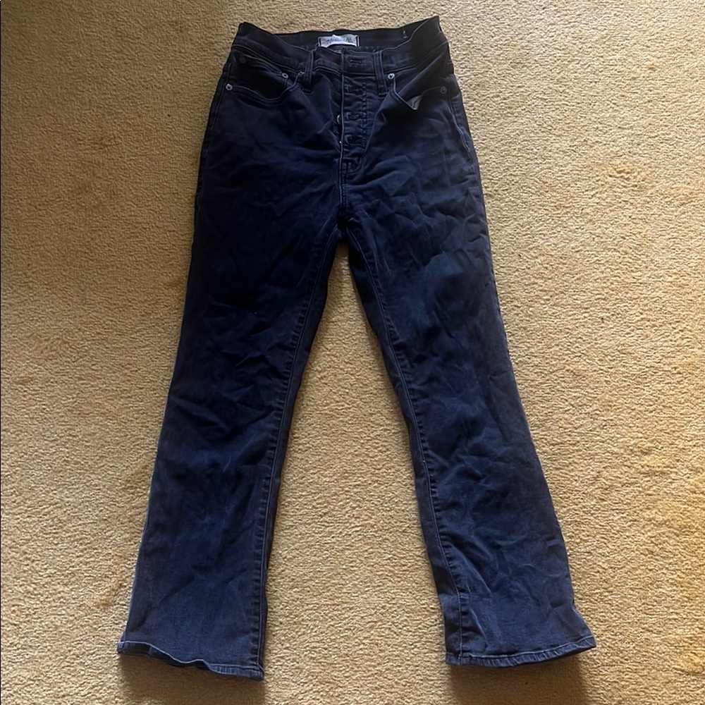 Madewell Black Flare Wide Leg Jeans